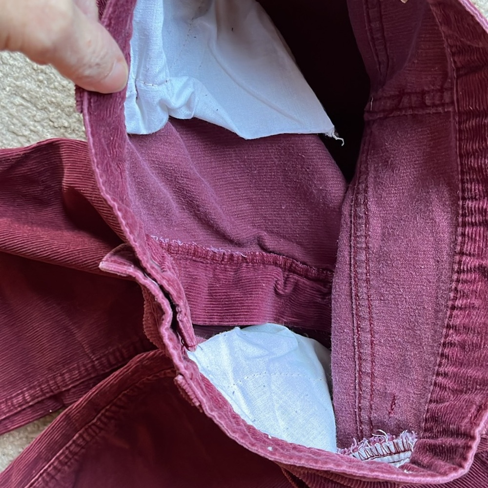 HP 🎉 Vintage Levi’s berry high waist cords size 7 approx - Picture 9 of 12